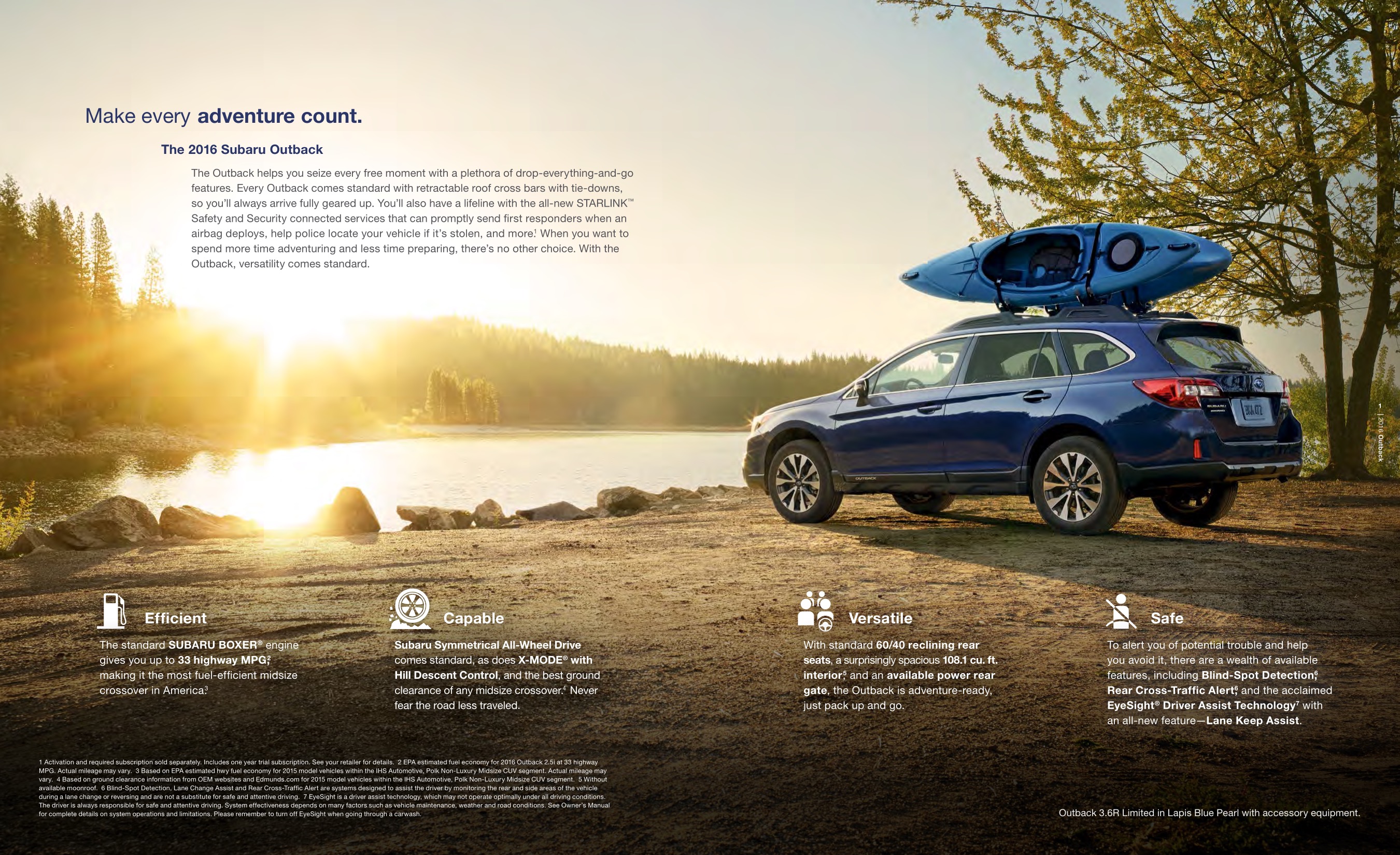 2016 Subaru Outback Brochure Page 14